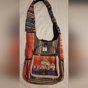 HIMALAYA | Hippie Stripped Mushroom Crossbody Bag